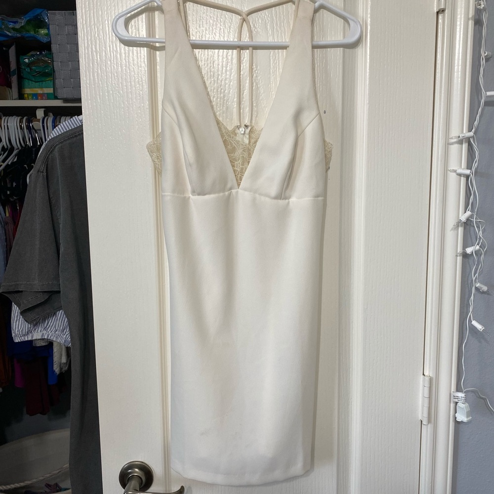 White dress with lace